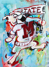 Load image into Gallery viewer, Mississippi State Vintage Bully Original Painting on 12x16 Premium Canvas Panel
