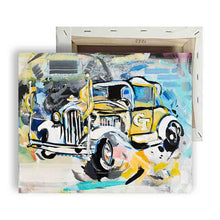 Load image into Gallery viewer, Georgia Tech &quot; Vintage Ramblin&#39; Wreck&quot; | 8x10 Premium Stapled Canvas
