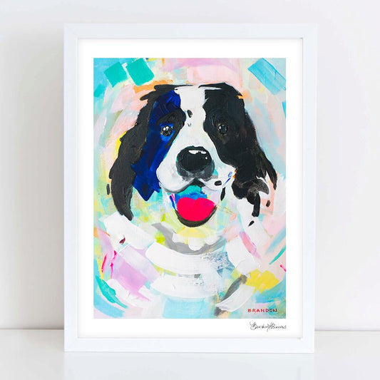 English Spaniel or Bernese or Aussie Dog D008 | Archival-Quality Print