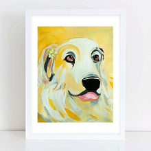 Load image into Gallery viewer, Great Pyrenees or Golden Retriever Painting Print - D208
