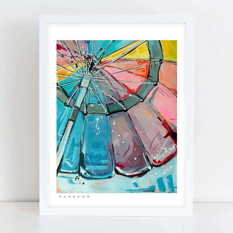 Beach Umbrella | Archival-Quality Painting Print