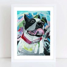 Load image into Gallery viewer, Boston Terrier or French Bulldog Painting Print. -D1011
