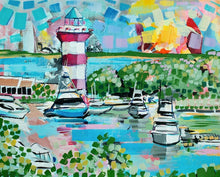 Load image into Gallery viewer, Hilton Head Island Lighthouse in Harbour Town Painting Print
