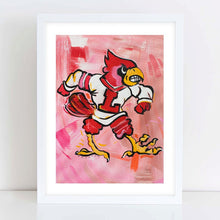 Load image into Gallery viewer, Louisville Cardinals &quot;Vintage Louie Bird&quot; | Archival-Quality Wall Art Print
