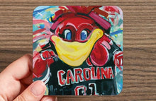 Load image into Gallery viewer, University of South Carolina Gamecocks &quot;Cocky&quot; 4-Pack Water-Resistant Glazed Coasters
