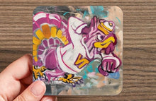 Load image into Gallery viewer, Virginia Tech Hokies Throwback HockieBird 4-Pack Water-Resistant Glazed Coasters

