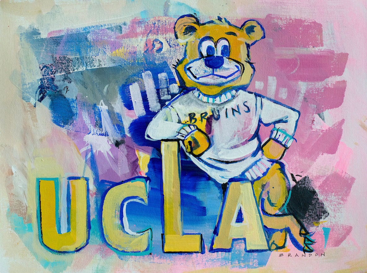 UCLA Throwback Bruins Painting Print