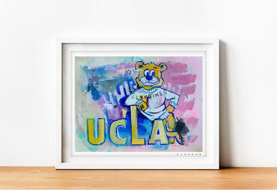 UCLA Throwback Bruins Painting Print