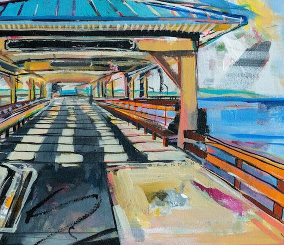 St. Simons Island Pier Painting Print