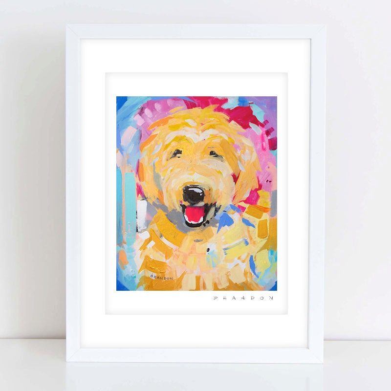 Golden Doodle Painting Print - D049