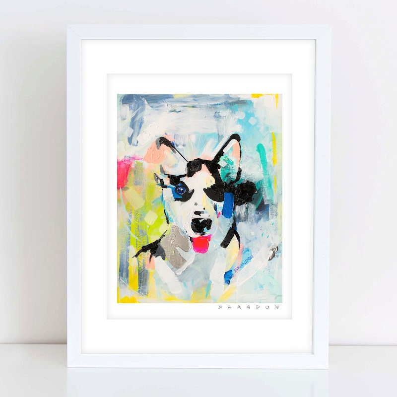 Husky Abstract D043 | Archival-Quality Painting Print