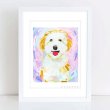 Load image into Gallery viewer, Glowing Golden Doodle Maltese Painting Print

