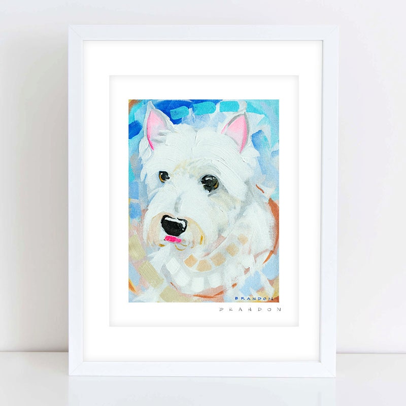 Schnauzer or Terrier Painting Print