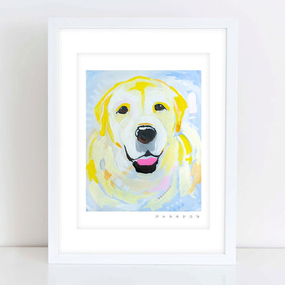 Yellow Lab Painting Print