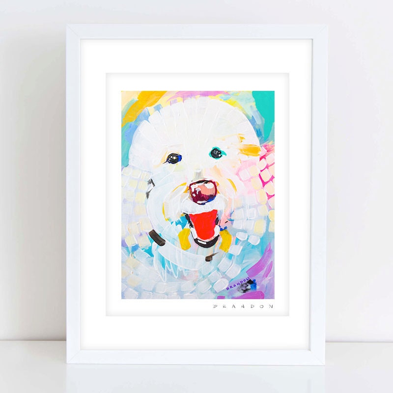 Poodle Painting Print