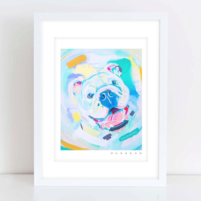 Bulldog Bright Painting Print