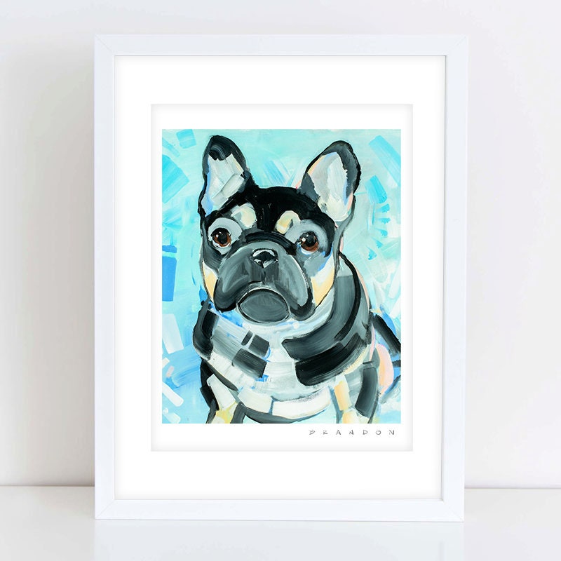 Frenchie French Bulldog Dog Painting Print