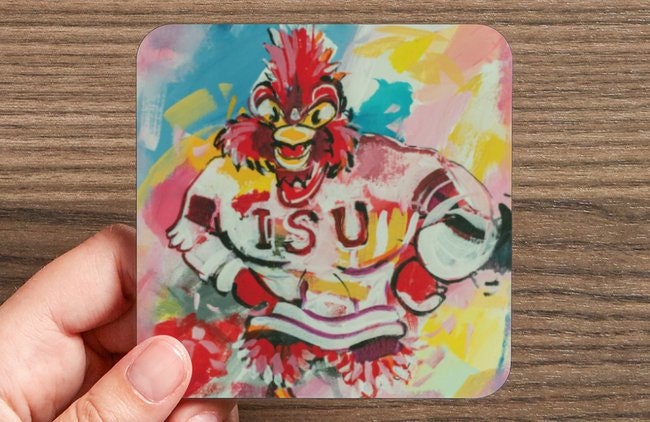 Iowa Sate University ISU Cyclones Water-Resistant Glazed Coasters