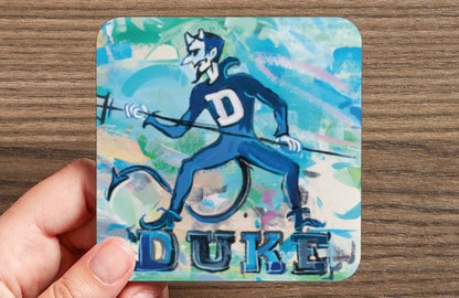 Duke Blue Devils Water-Resistant Glazed Coasters