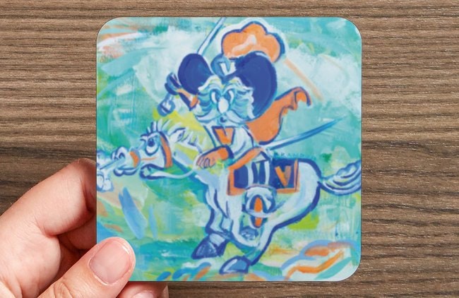 UVA University of Virginia CavaliersWater-Resistant Glazed Coasters