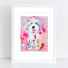 Load image into Gallery viewer, Sheepadoodle Doodle Painting Print - D029
