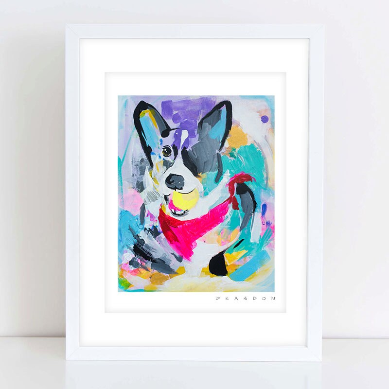 Corgi Painting Print - D026