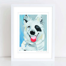 Load image into Gallery viewer, Happy Husky Shepherd Painting Print
