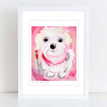 Load image into Gallery viewer, Little White Maltese Painting Print

