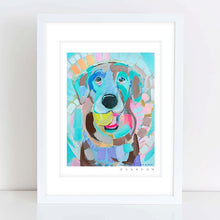 Load image into Gallery viewer, Ice Blue Lab Painting Print
