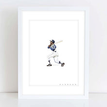 Load image into Gallery viewer, Vintage Hank Aaron Atlanta Braves 755 Home Run Original Illustration Print

