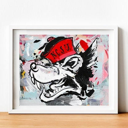 North Carolina State Wolf Pack "Vintage Tuffy" | Archival-Quality Wall Art Print