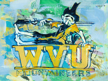 Load image into Gallery viewer, West Virginia University Mountaineer Original Painting on 12x16 Premium Canvas Panel
