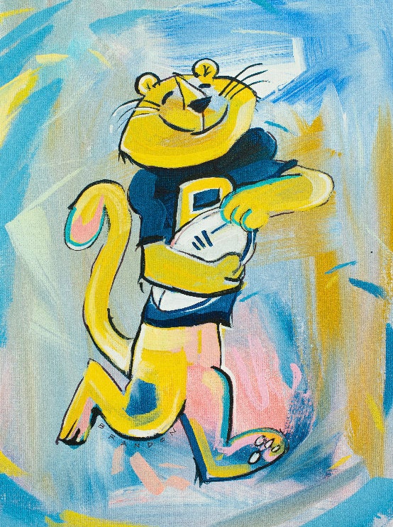 Pitt Panthers Original Painting on 12x16 Premium Canvas Panel