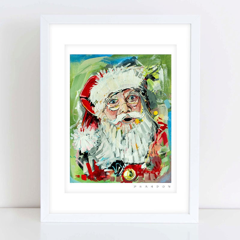 Santa Claus Christmas Print by Brandon