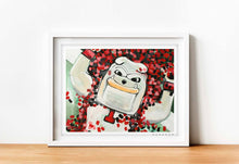 Load image into Gallery viewer, University of Georgia National Championship &quot;Hairy in Confetti&quot; Illustration Print
