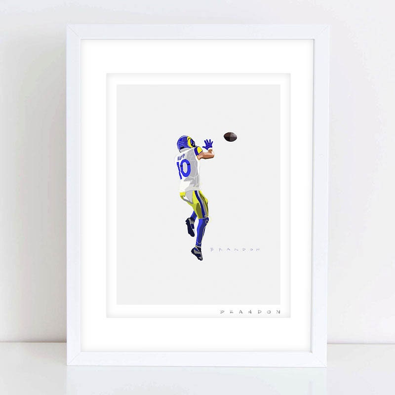 Cooper Kupp "Game Winner" Los Angeles Rams Superbowl Illustration Print