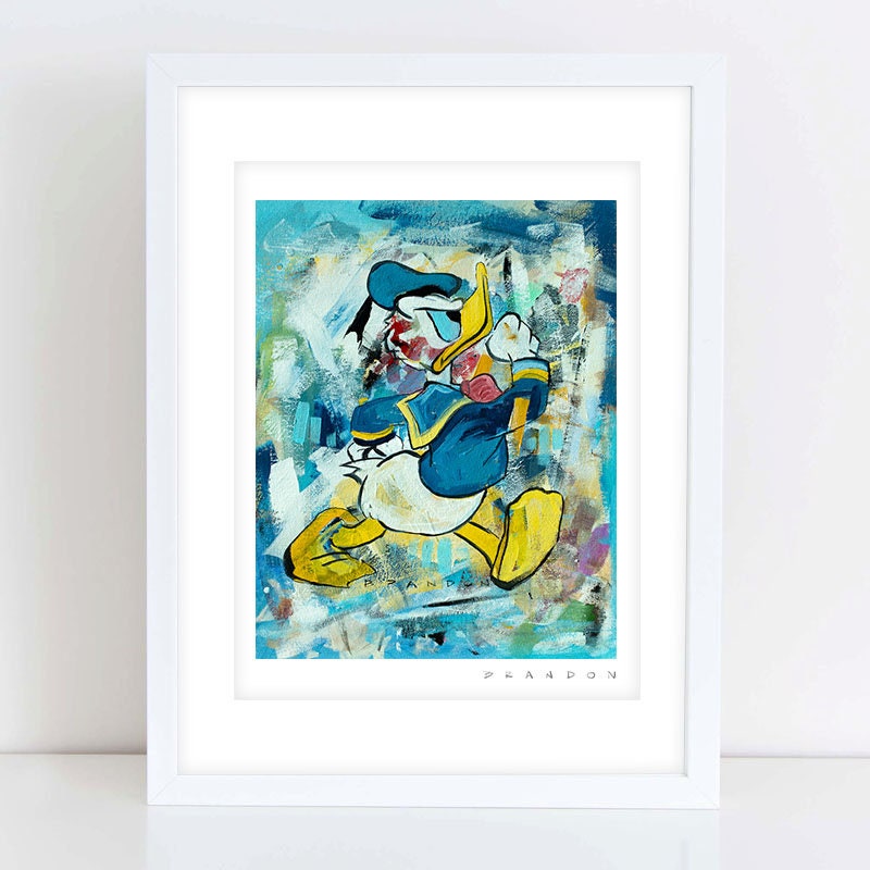 Classic Donald Duck Painting Print