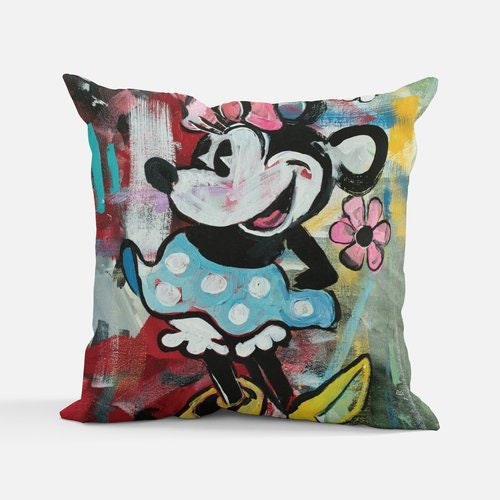Modern Minnie Mouse 18x18 Pillow | by Brandon