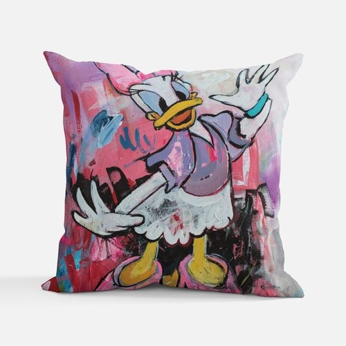 Classic Daisy Duck 18x18 Pillow | by Brandon
