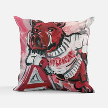 Load image into Gallery viewer, Arkansas Razorbacks Water-Resistant 18x18 Pillow | by Brandon
