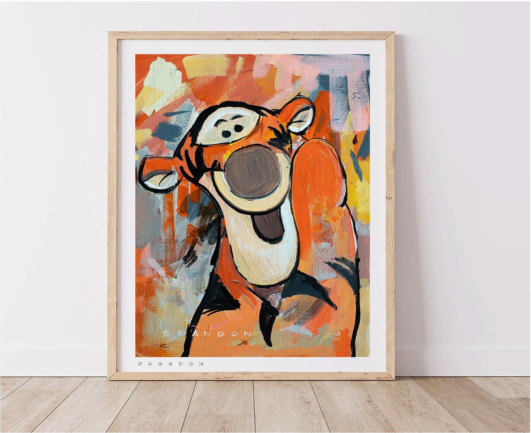 Tigger Secrets from Winnie the Pooh Disney Painting Print