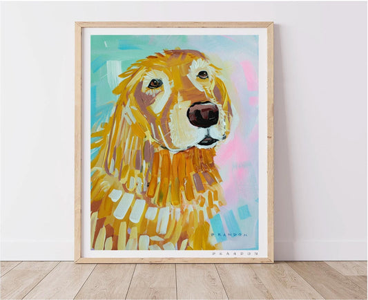 Golden Retriever Painting Print