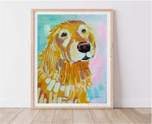 Load image into Gallery viewer, Golden Retriever Painting Print
