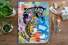 Load image into Gallery viewer, Maryland Terrapins &quot;Vintage Testudo&quot; | Original Painting on 12x16 Fredrix Canvas Panel
