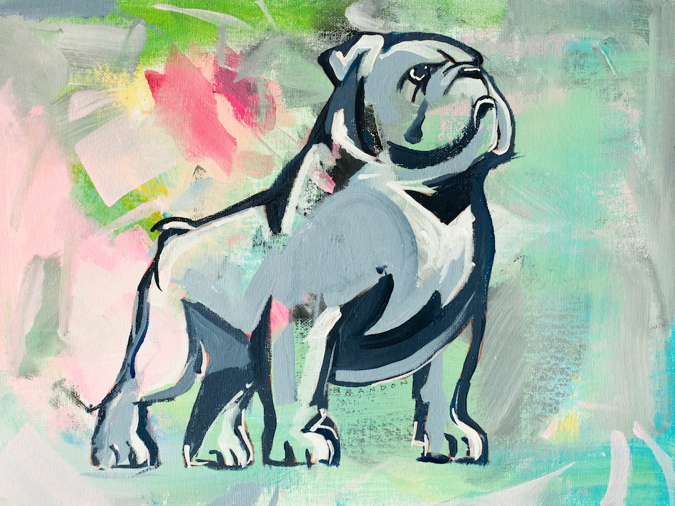 Samford University Bulldogs "Classic Spike" | Original Painting on 12x16 Fredrix Canvas Panel