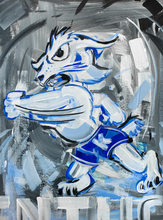 Load image into Gallery viewer, Kentucky Wildcats &quot;Throwback Wildcat&quot; | Original Painting on 12x16 Fredrix Canvas Panel
