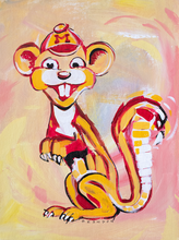 Load image into Gallery viewer, Minnesota Golden Gophers &quot;Vintage Goldy&quot; | Original Painting on 12x16 Fredrix Canvas Panel

