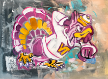 Load image into Gallery viewer, Virginia Tech University Hokies &quot;Vintage Hokie Bird&quot; | Original Painting on 12x16 Fredrix Canvas Panel
